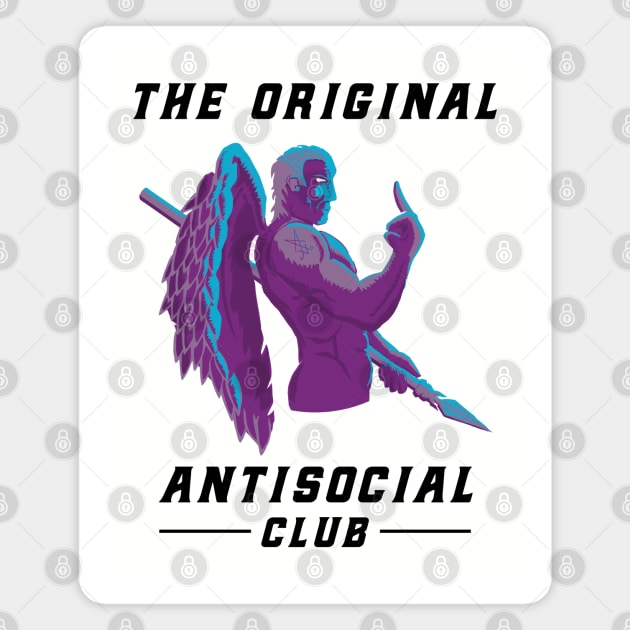 The Original Antisocial Club Lucifer Antisocial Angel Magnet by atomguy